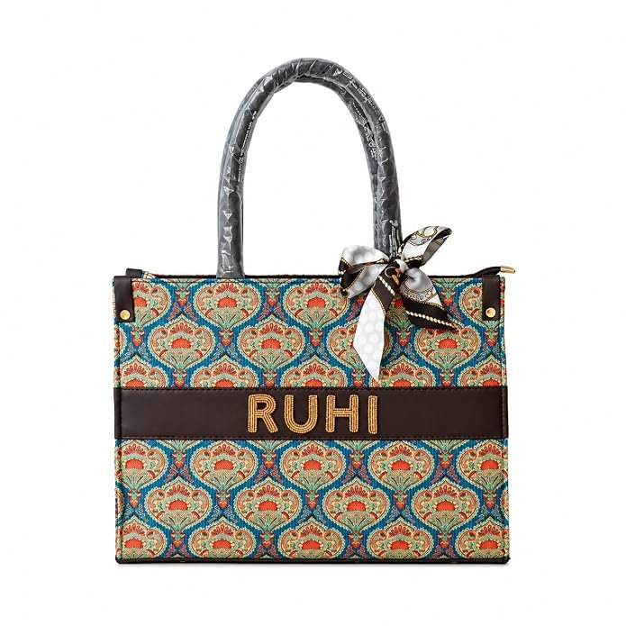 Personalized Women's Tote Bag with Zip Closure